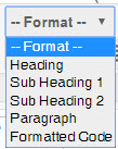 Bb Editor Format options