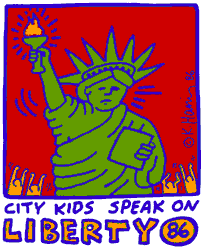 liberty86.gif copyright Keith Haring Foundation (8440 bytes)