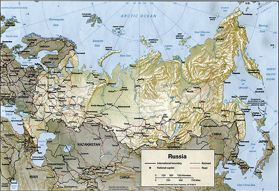 maps of russia. Physical Map of Russia;