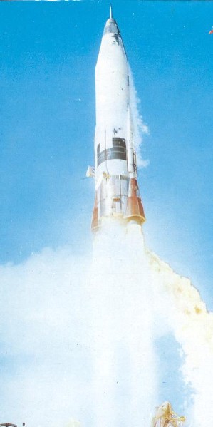 Atlas Rocket used to launch SCORE; abyss.uoregon.edu