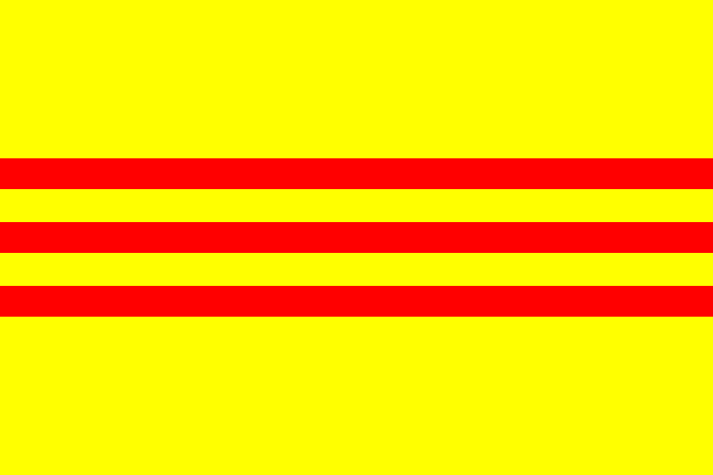 Flag of South Vietnam before Reunification with North Vietnam