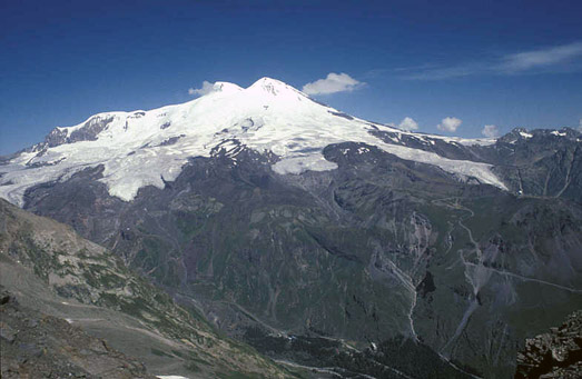 Mt. Elbrus; source is http://www.kilimanjaro.cc/volcanoes/elbrus.htm